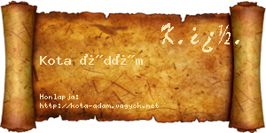 Kota Ádám névjegykártya