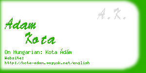 adam kota business card