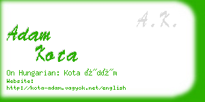 adam kota business card